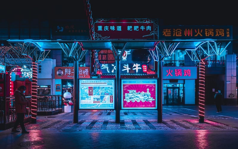 Vibrant nightlife scenes